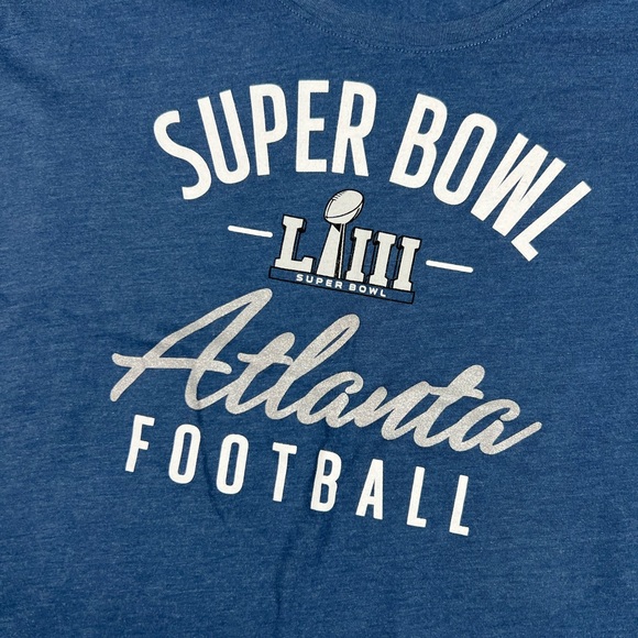 NWT Super Bowl Atlanta ‘47 grey blue  T-Shirt Woman’s Size Adult - L - Picture 4 of 5